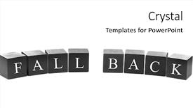  Presentation with space wormhole or black - Audience pleasing presentation theme consisting of time change - black wooden cubes with space backdrop and a white colored foreground