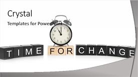  Presentation with space time - Cool new PPT theme with time change - wooden cubes with space backdrop and a white colored foreground