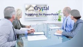  Presentation with clock - Theme consisting of time clock against energy efficient background and a sky blue colored foreground