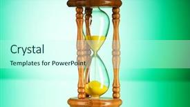  Presentation with limit - Amazing presentation theme having time concept - hourglass backdrop and a cool aqua colored foreground