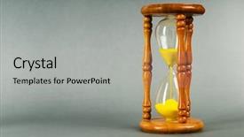  Presentation with limit - PPT theme consisting of time concept - hourglass background and a light gray colored foreground