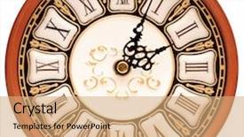  Presentation with vintage clock - Audience pleasing slide deck consisting of time concept - vintage clock face backdrop and a coral colored foreground