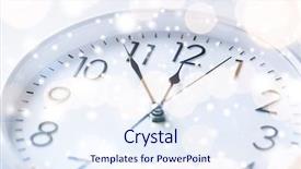  Presentation with clock countdown - Presentation design enhanced with time concept - wall clock background and a sky blue colored foreground