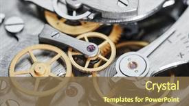 Presentation with mechanism - Beautiful theme featuring time concept clock mechanism close backdrop and a tawny brown colored foreground