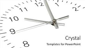  Presentation with learn english concept time - Slides with time concept background and a white colored foreground