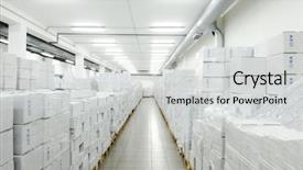  Presentation with time delivery - Slide set with time delivery - industrial warehouse background and a light gray colored foreground