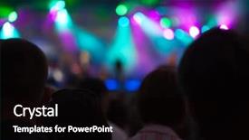  Presentation with concert - Cool new theme with time exposure at a concert backdrop and a black colored foreground