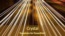  Presentation with traffic jam - Presentation theme with time exposure of traffic jam background and a tawny brown colored foreground