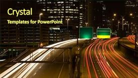  Presentation with rush hour - Colorful presentation enhanced with time exposure shot of rush backdrop and a wine colored foreground