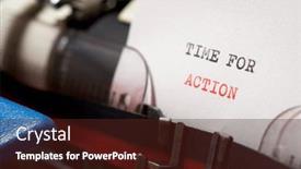  Presentation with time - Presentation design featuring time-for-action-phrase-written background and a tawny brown colored foreground