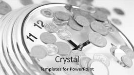  Presentation with change - Slide deck having time for change background and a light gray colored foreground