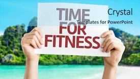  Presentation with fitness - Slide set consisting of time for fitness card background and a arctic colored foreground
