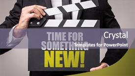  Presentation with time - Slides enhanced with time for something new background and a gray colored foreground