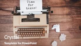  Presentation with animation - Theme enhanced with time for taxes message background and a coral colored foreground