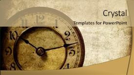  Presentation with vintage clock - Audience pleasing slides consisting of time frame - vintage clock grunge background backdrop and a lemonade colored foreground