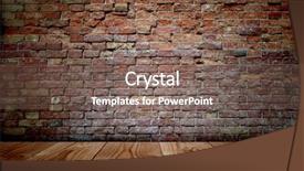  Presentation with brown wood texture - Colorful presentation enhanced with time grunge masonry brickwork backdrop and a violet colored foreground