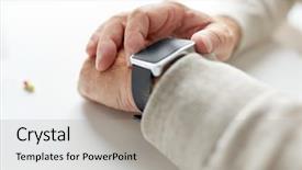  Presentation with healthcare - Beautiful PPT theme featuring time health - age medicine healthcare and people backdrop and a light gray colored foreground