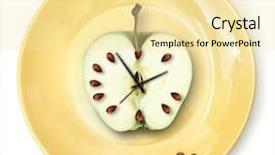  Presentation with empty - Slides having time health - empty yellow dish isolated background and a blonde colored foreground