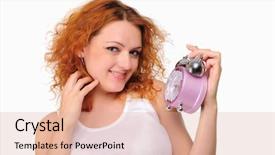  Presentation with pregnant mother - Slides with time health - young redhead pregnant mother holding background and a lemonade colored foreground