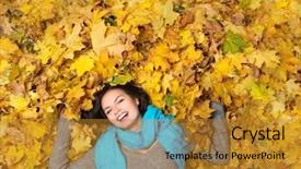  Presentation with park - Presentation with time in park during autumn background and a  colored foreground