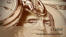  Presentation with time money - Presentation theme enhanced with time is many concept background and a coral colored foreground