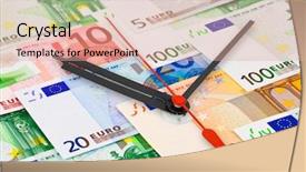  Presentation with time money - Beautiful presentation design featuring young happy female doctor showing thumbs up backdrop and a light blue colored foreground