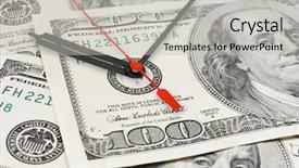 Presentation with time money - Beautiful PPT theme featuring time is money - business concept backdrop and a light gray colored foreground