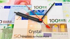  Presentation with time money - Colorful PPT theme enhanced with time is money - business concept backdrop and a  colored foreground