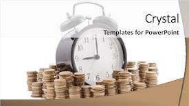  Presentation with time money - Amazing theme having time is money alarm clock backdrop and a white colored foreground