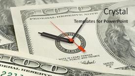  Presentation with time money - PPT theme with time is money business background background and a soft green colored foreground