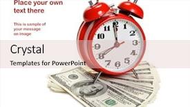  Presentation with time value of money - Slides featuring time is money concept - classic background and a lemonade colored foreground