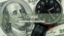  Presentation with time money - PPT theme enhanced with time is money concept dollars background and a gray colored foreground