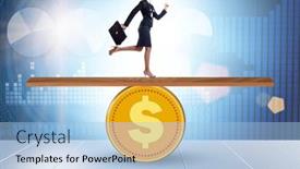  Presentation with time money - Slides enhanced with time-is-money-concept and a light blue colored foreground