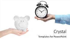  Presentation with time money - Theme consisting of time is money concept background and a white colored foreground