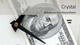  Presentation with time money - Beautiful slides featuring time is money concept backdrop and a  colored foreground