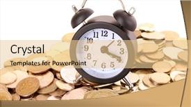  Presentation with time money - PPT layouts having time is money concept background and a lemonade colored foreground