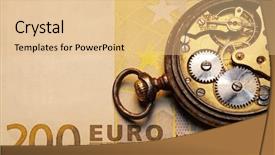  Presentation with time money - PPT layouts with time is money concept background and a lemonade colored foreground