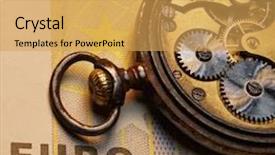  Presentation with time money - PPT theme with time is money concept background and a yellow colored foreground