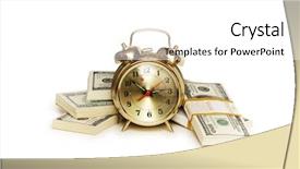  Presentation with time money - Theme enhanced with time is money concept background and a white colored foreground