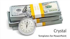  Presentation with time money - Presentation consisting of time is money loan concept background and a white colored foreground