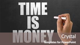  Presentation with time money - Slides enhanced with time is money background and a gray colored foreground