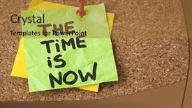  Presentation with motivational - Presentation design having time is now - motivational reminder background and a coral colored foreground