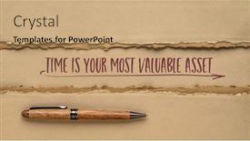  Presentation with personal development - Slides consisting of time-is-your-most-valuable background and a coral colored foreground