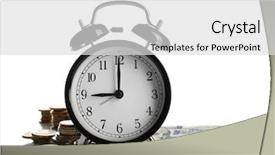  Presentation with time money - Amazing presentation design having time keeping - alarm clock and money backdrop and a light gray colored foreground