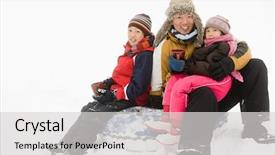  Presentation with kids - Cool new PPT theme with time laps - father and kids having warm backdrop and a light gray colored foreground