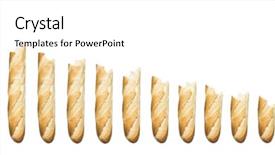  Presentation with time - Presentation theme having time lapse - baguette being eaten background and a  colored foreground