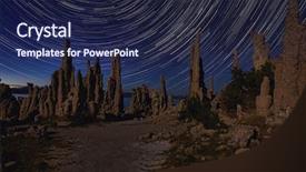  Presentation with beautiful spanish landscape costa blanca - Cool new slide set with time lapse - beautiful landscape image backdrop and a navy blue colored foreground