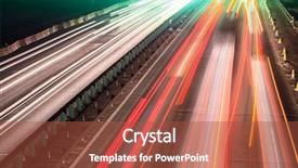  Presentation with traffic - Presentation featuring time lapse - busy night traffic motion blur background and a red colored foreground