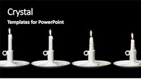  Presentation with steps - PPT theme consisting of time lapse - candle burning down in 12 background and a black colored foreground