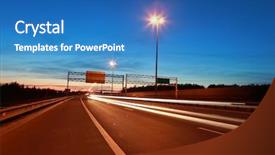  Presentation with highway - Slide deck consisting of time lapse - highway at night background and a teal colored foreground